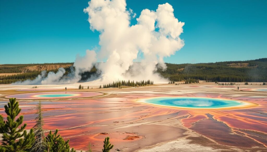 Geysers in Yellowstone