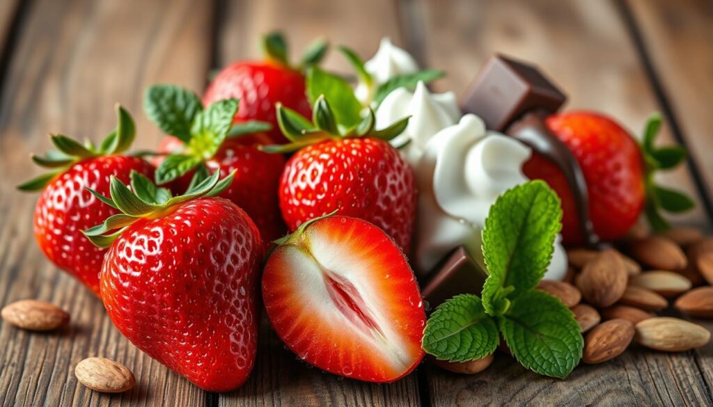 Pairing strawberries with various ingredients