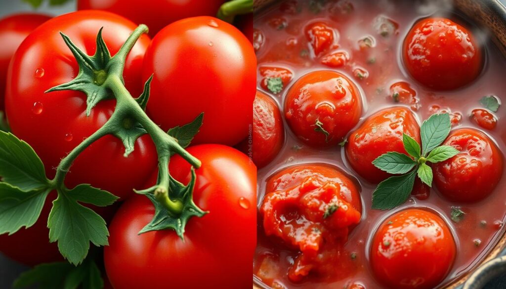 raw vs cooked tomatoes