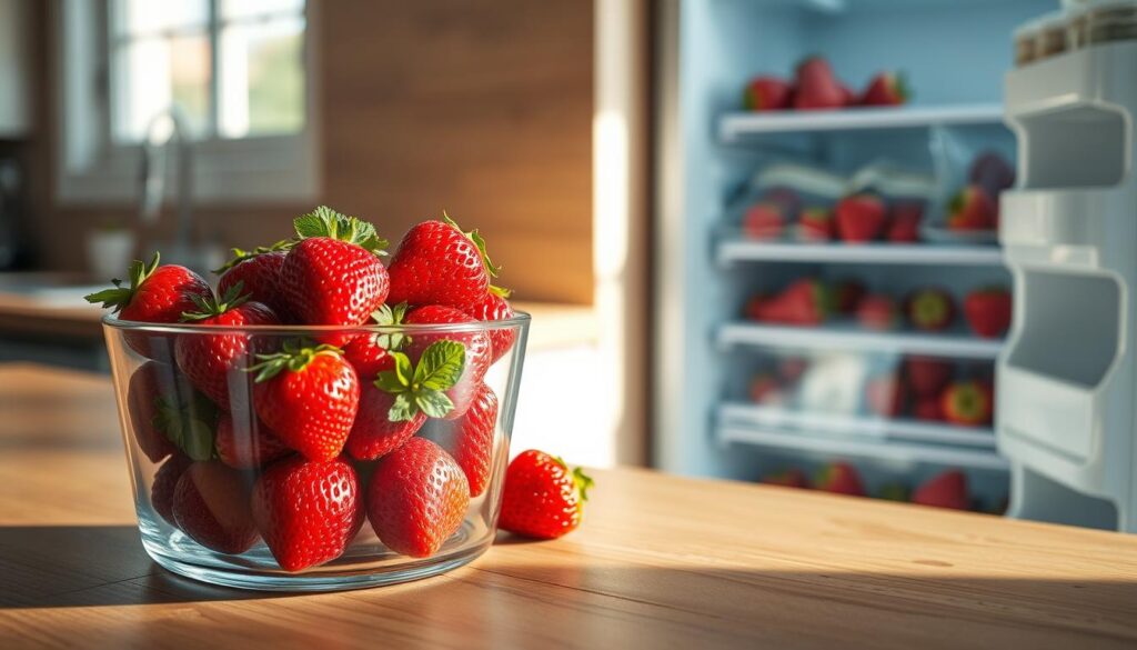 storing strawberries