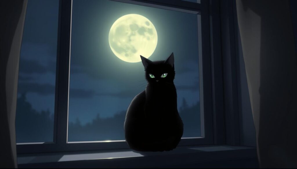lonely black cat