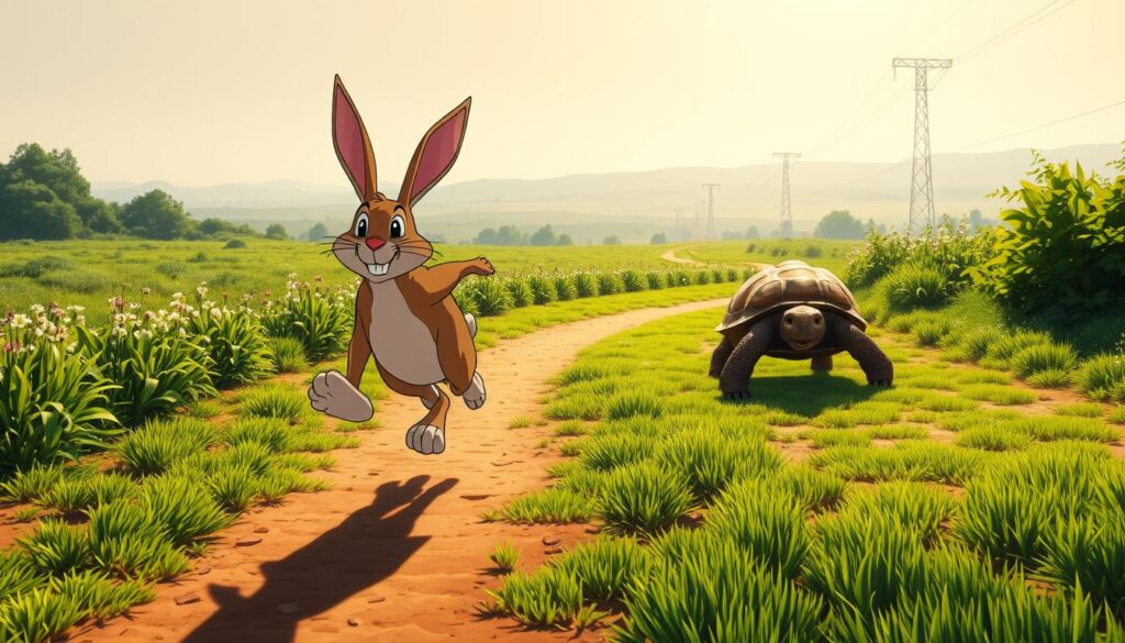 tortoise vs. hare race expectations reality of competition